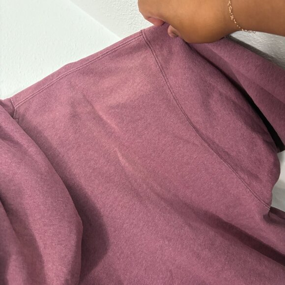 Jordan Essentials Fleece Hoodie Long Sleeve Cropped Light Mulberry Size Small - Picture 10 of 10